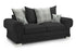 Daniel Fullback Sofa Black 3 Seater